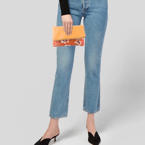NEW Rachel Pally Fold Over Leather Clutch - Picture 2 of 9